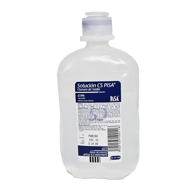 Solución 250 ml cloruro de sodio - Farmacias Gi | Mejoramos tu salud