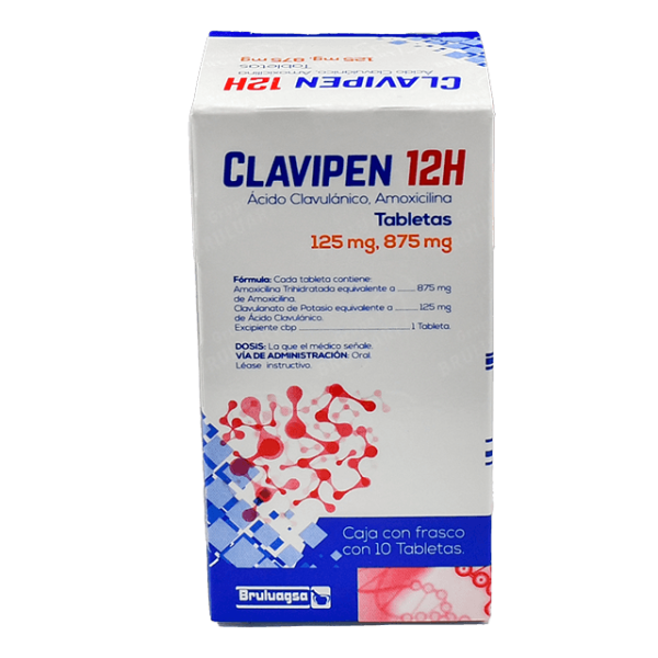500123 Acido ClavulanicoAmoxicilina Tabletas 125875 Mg