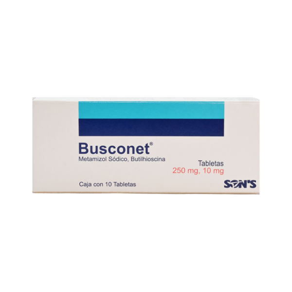 500215 Metamizol sodico butilhioscina 250 mg 10 mg 10 tab
