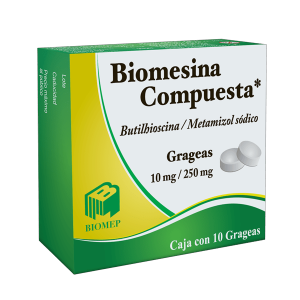 501071  Biomesina Compuesta Butilhioscina Metamizol soI dico 10 mg 250