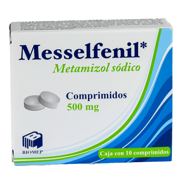 501093 Metamizol Tabletas 500 Mg C10 Messelfenil Com C10 500 Mg