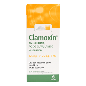 501137 clamoxin amoxicilina acido clavulanico suspension 20 mg 62.5 mg 5 ml