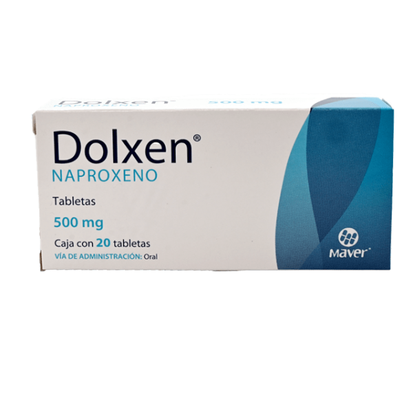 501163 naproxeno dolxen tab 500 mg 20 tab