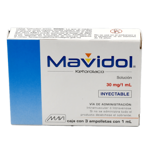501835 ketorolaco sol inyectable 30 mg 1 ml Mavidol