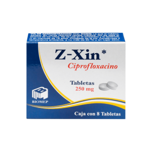 504201 Ciprofloxacino Tabletas 250 Mg. C8 Zxin Tab C8 250 Mg Biomep F