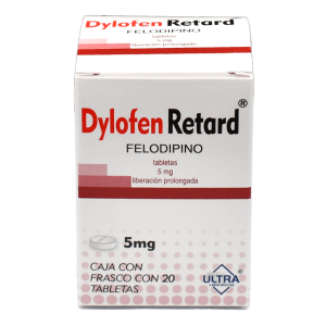 504236 Felodipino Tabletas 5 Mg. C20 Dylofen Retard Tab C20 5 Mg Ultra F