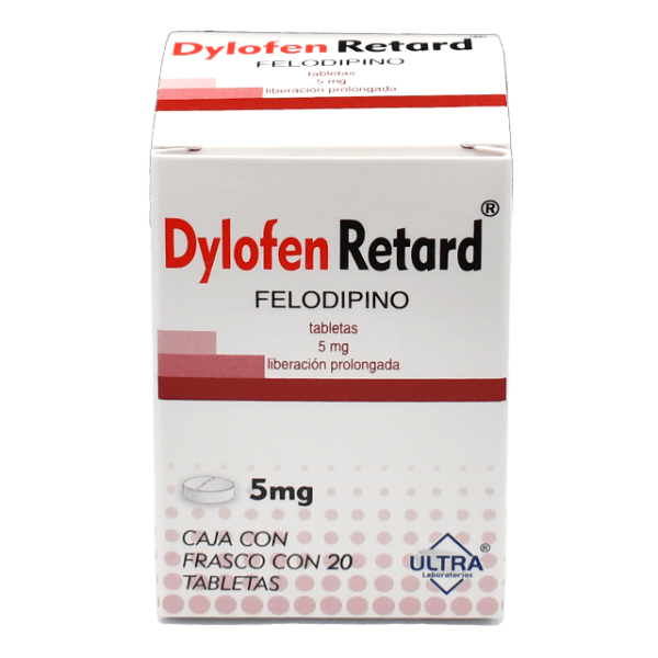 504236 Felodipino Tabletas 5 Mg. C20 Dylofen Retard Tab C20 5 Mg Ultra F