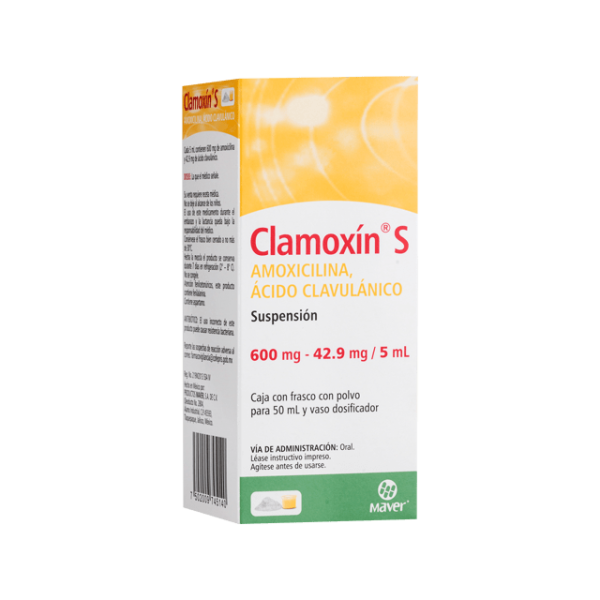 505651 Amoxicilina acido Clavulanico 600 mg 42.9 mg 5 ml suspension