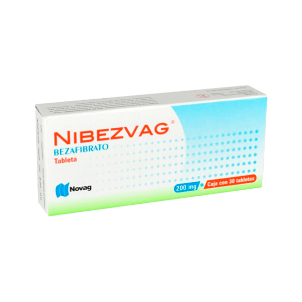 506431 Bezafibrato 200 mg  Caja con 30 tabletas Nibezvag