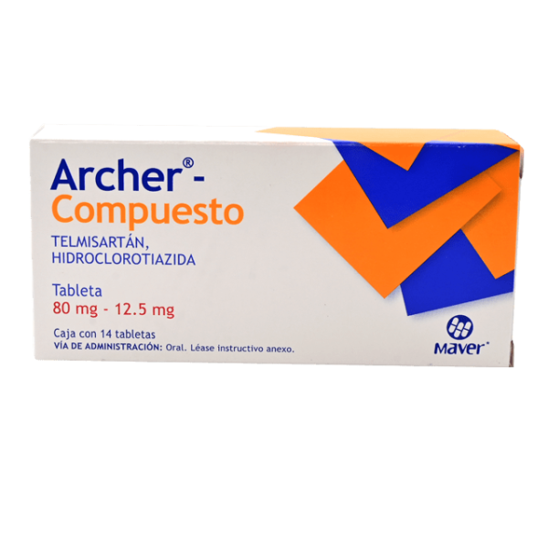 507986 archer compuesto telmisartan hidroclorotiazida tab 80 mg12.5 mg 14 tab