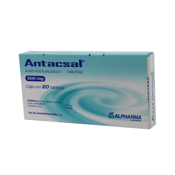 508288 ACIDO ACETILSALICILICO ANTACSAL TAB C20 500 MG