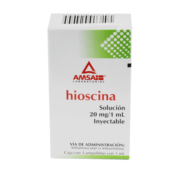 509110 Hioscina 3 ampolletas  20mg 1mL