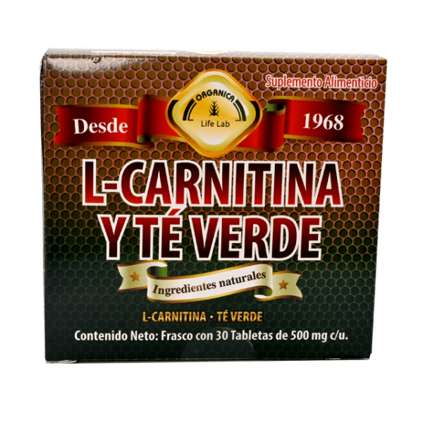509661 L carnitina y te verde suplemento alimenticio  30 tab 500 mg cu