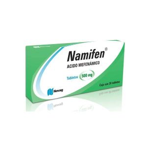 550012 Namifen Acido Mefenamico 500 mg 20 Tabletas