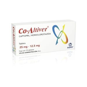 550098 Co Altiver Captopril Hidroclorotiazida 25 mg 12.5 mg 15 Tabletas 1