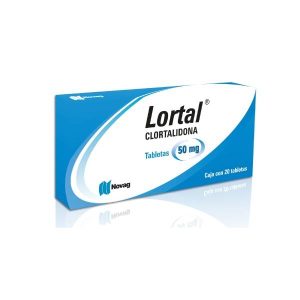 550158 Lortal Clortalidona 50 mg 20 Tabletas