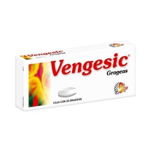 550218 Vengesic FenilbutazonaDexametasonaMetocarbamolHidroxido de Magenesio 100 0.50 200 200 mg 20grageas
