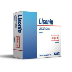 550285 Lisonin 300 Lincomicina Clorhidrato Monohidratado de 300 mg 1 ml 6 Ampolletas