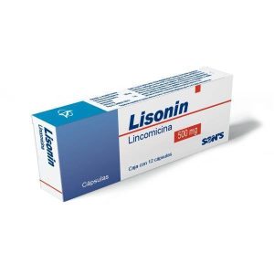 550288 Lisonin Lincomicina Clorhidrato 500 mg 12 Capsulas