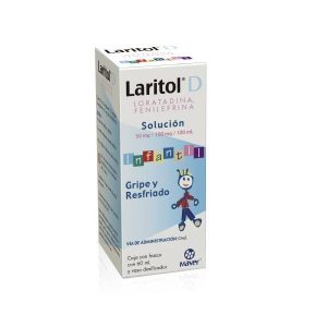 550293 Laritol D Loratadina Fenilefrina Clorhidrato de 50 100 mg Caja con Frasco y Vasito Dosificador 60 ml Suspension 1