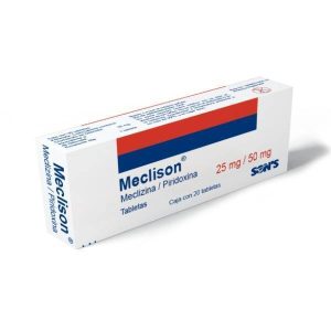 551192 Meclison Meclizina Clorhidrato de Piridoxina Clorhidrato de 2550 mg 20 Tabletas
