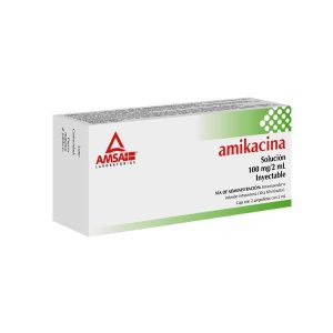 553436 Amikacina 100 mg 2 ml 2 Ampolletas