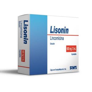 554213 LISONIN 600 Lincomicina Clorhidrato Monohidratado 600 mg 2 ml Adulto 6 Ampolletas