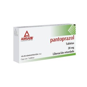 555415 Pantoprazol sodico 20 mg 7 Tabletas Liberacion Prolongada