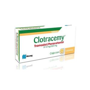 555637 Clotracemy Tramadol Paracetamol 37.5 mg 325 mg 20 Tabletas