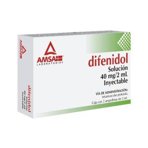 556065 DIFENIDOL SOLUCION INYECTABLE 40 mg2 ml 2 Ampolletas