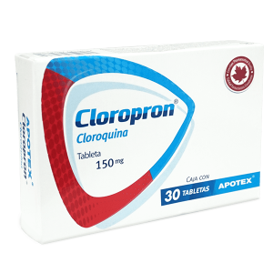 558661 Cloropron Cloroquina 150mg 30 Tabletas