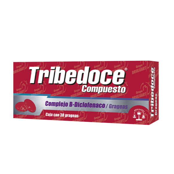Tribedoce compuesto, 30 grageas, complejo B diclofenaco, Farmacias Gi