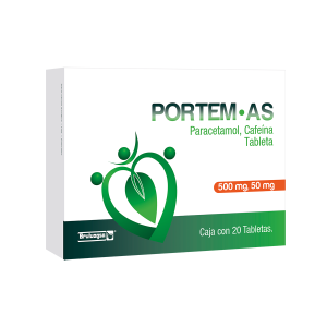 PORTEM AS 500/50 MG C/20 TAB